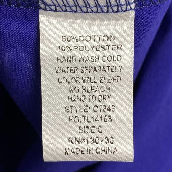 Umgee USA Womens Blue Embroidered Boho Tasseled Off The Shoulder Peasant Top S - Picture 7 of 8